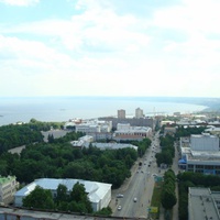 Вид на город Ульяновск с гостиницы Венец