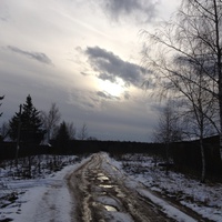 Осенняя дорога в деревне Андрейково