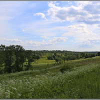 За деревней