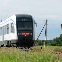 Дизель-поезд ДП1-002 проследовал о.п. Защебье