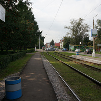 Улица Красногвардейская. Трамвайная остановка Мемориальный парк