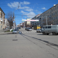 Перекресток улиц Пушкинская и Ленина