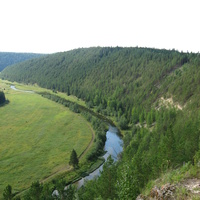 Вид на реку Иргина с Серого камня