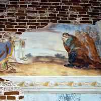 Фрагментарно сохранившиеся росписи Покровской церкви в Давыдовском.