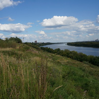 Вид на район Щурово, река Ока