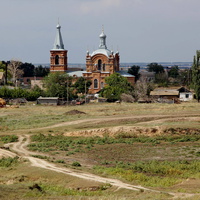 Вид с восточного холма на центр хутора