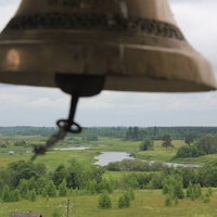 Река Мста с колокольни Спасо-Георгиевского храма ( Млево)