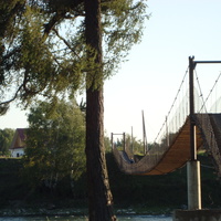 с.Усть-Кокса, подвесной мостик через р.Кокса