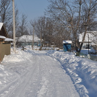Заснеженная улица Гагарина.