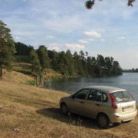 Вид на плотину Александровсого пруда