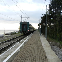 Поезд 202С Адлер-Москва с платформы Аше