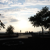 Бердянск. Закат на Приморской площади.