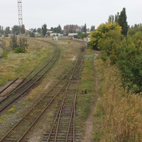 Бердянск. Железнодорожные пути у вокзала.