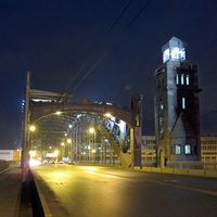 Большеохтинский мост, вид со стороны ул. Тульской