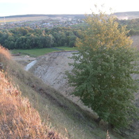 Вид на село Еделево с горы со стороны Тягуновки
