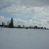 Зима,деревня в далеке