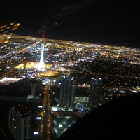Вечерний полет над Лас-Вегасом
