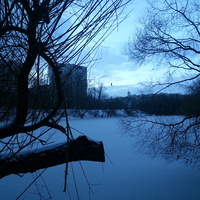 Загорьеский пруд,  храм Вход Господень в Иерусалим