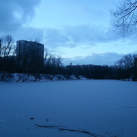 Загорьеский пруд,  храм Вход Господень в Иерусалим