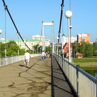 г. Пенза, подвесной пешеходный мост «Мост Дружбы»