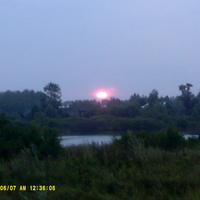Закат в Сумерках над озером 2013 г