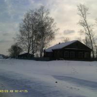 Акушерский пункт , и библиотека( зимний пейзаж)