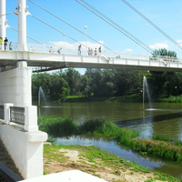 г.Оренбург пешеходный мост через р.Урал