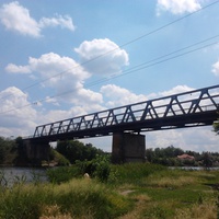 Главный мост через реку Самара на вьезд в Новомосковск