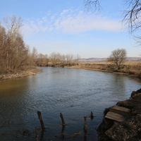 река Оскол в селе Новоивановка