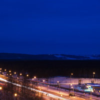 Желнинский мост с высотки по Циолковского 8:13 утра