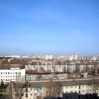 Утренний город с высотки на ул. Терешковой