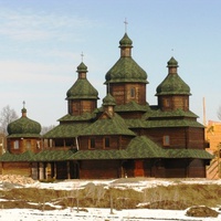 Дерев'яна церква Дмитра Солунського, збудована на початку ХХІ століття
