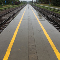 Октябрьский. Железнодорожная платформа.