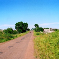 Дорога в село Бородино с западной стороны