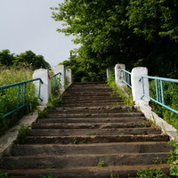 Бочманово лестница к пристане на Оке