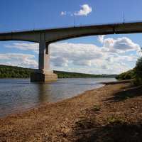 Река Ока у старого моста