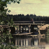 г.Луга плотина на реке Обла 1972г.
