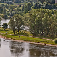 Вид на эстонский берег реки Нарвы