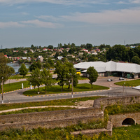 Вид на Ивангород из крепости