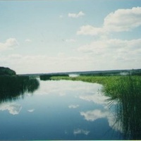 Река Пра за деревней Подсвятье перед озером Шагара