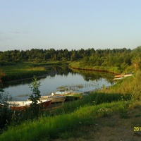 Пристань на реке Толба у деревни Толбица