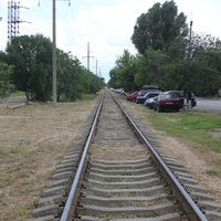 Ейск. Железнодорожные пути в центре города.