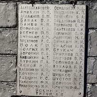 Мемориальная плита с именами известных погибших за хутор воинов