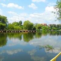 г. Пенза, понтонный мост Пензы-III и острова Пески.