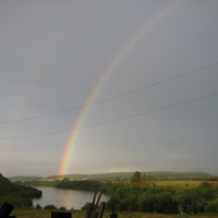 две радуги над Кочебахтинской горой