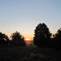 Первые лучи солнца.