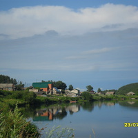 Вид на деревню с западного берега
