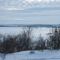 Вид от школы на Моховскую гору.