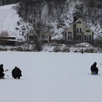 Соломино. Рыбаки на льду Северского Донца.