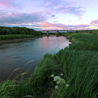 река Пышма, вид на мост, Червишево